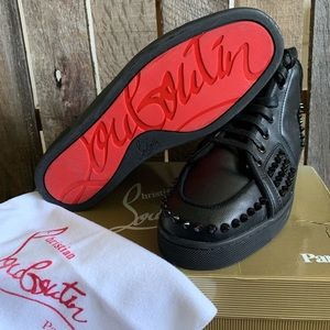 Christian Louboutin flat calf/ spikes